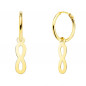 Boucles d'Oreilles Créoles Or 18 Carats 750/000 Jaune - Charms Infini Pendants