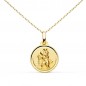 Collier - Médaille Saint Christophe Or Jaune - Chaîne Dorée - Gravure Offerte