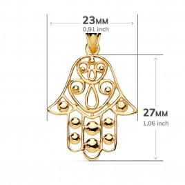 Pendentif - Médaille Or 18 Carats 750/000 Main de Fatma - Chaine Dorée Offerte