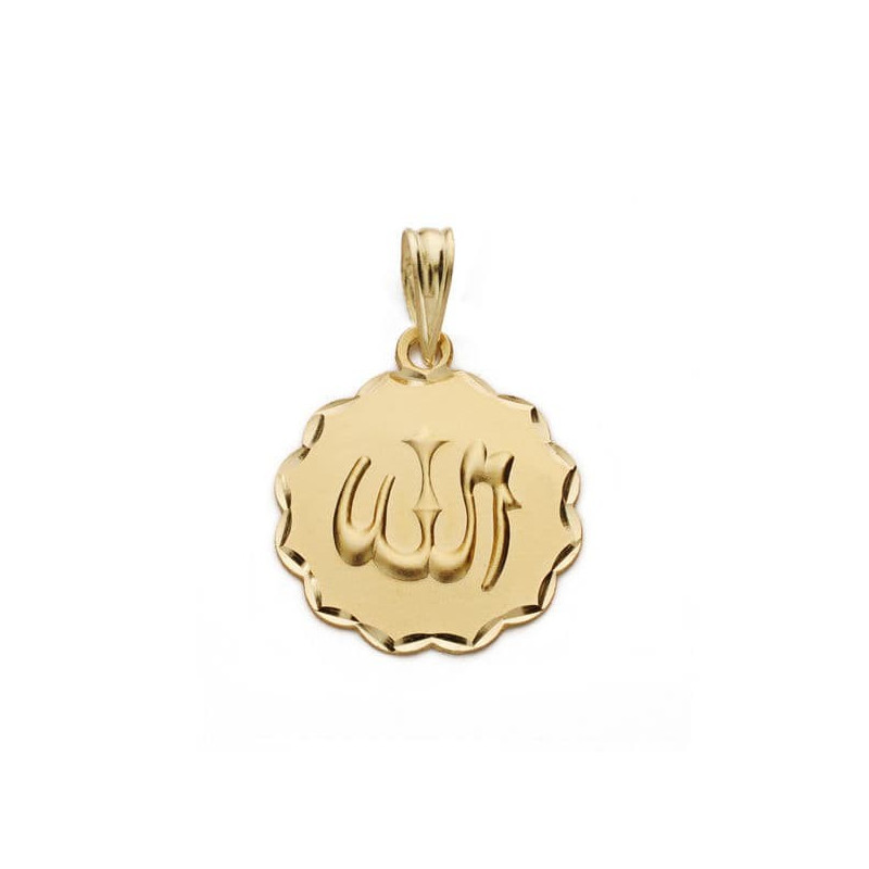 Pendentif - Médaille Or 18 Carats 750/000 Allah est Grand - Chaine Dorée Offerte