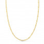 Collier Chaine Or 18 Carats 750/000 Jaune Maille Alternée Figaro - 45cm