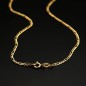 Collier Chaine Or 18 Carats 750/000 Jaune Maille Alternée Figaro - 50cm