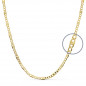 Collier Chaine Or 18 Carats 750/000 Jaune Maille Alternée Figaro - 50cm