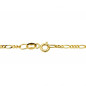 Collier Chaine Or 18 Carats 750/000 Jaune Maille Alternée Figaro - 50cm