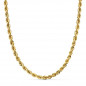 Collier Chaine Or 18 Carats 750/000 Jaune Maille Corde - 45cm