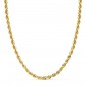 Collier Chaine Or 18 Carats 750/000 Jaune Maille Corde - 60cm