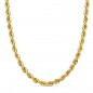 Collier Chaine Or 18 Carats 750/000 Jaune Maille Corde - 50cm