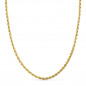 Collier Chaine Or 18 Carats 750/000 Jaune Maille Corde - 40cm