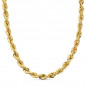 Collier Chaine Or 18 Carats 750/000 Jaune Maille Corde - 60cm