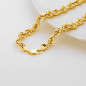 Collier Chaine Or 18 Carats 750/000 Jaune Maille Corde - 60cm