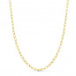 Collier Chaine Or 18 Carats 750/000 Jaune Maille Forçat - 40cm