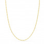 Collier Chaine Or 18 Carats 750/000 Jaune Maille Forçat - 45cm