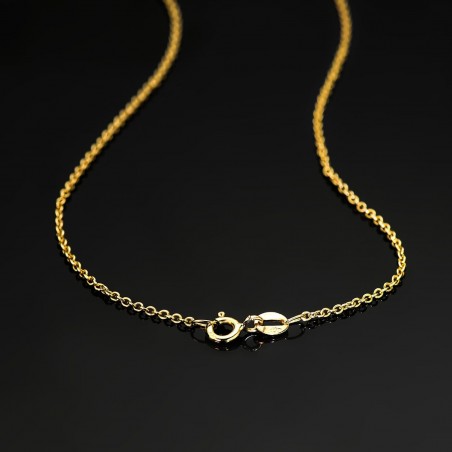 Collier Chaine Or 18 Carats 750/000 Jaune Maille Forçat - 50cm