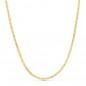 Collier Chaine Or 18 Carats 750/000 Jaune Maille Forçat - 45cm