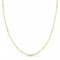 Collier Chaine Or 18 Carats 750/000 Jaune Maille Forçat - 45cm