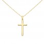 Collier - Médaille Croix Or 18 Carats 750/000 Jaune - Chaine Dorée