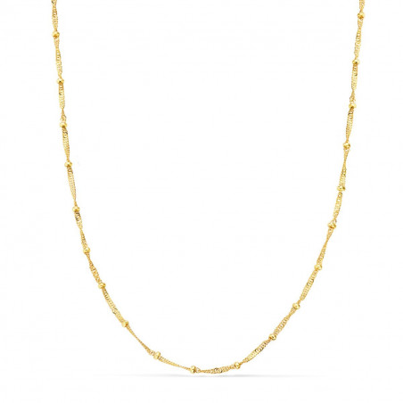 Collier Chaine Or 18 Carats 750/000 Jaune Maille Singapour - 40cm