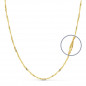 Collier Chaine Or 18 Carats 750/000 Jaune Maille Singapour - 40cm