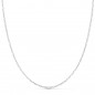 Collier Chaine Or 18 Carats 750/000 Blanc Maille Figaro - 40cm