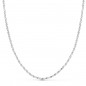 Collier Chaine Or 18 Carats 750/000 Blanc Maille Marine - 40cm