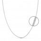 Collier Chaine Or 18 Carats 750/000 Blanc Maille Gourmette - 40cm