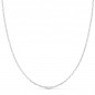 Collier Chaine Or 18 Carats 750/000 Blanc Maille Figaro - 50cm