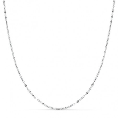 Collier Chaine Or 18 Carats 750/000 Blanc Maille Marine - 45cm