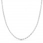 Collier Chaine Or 18 Carats 750/000 Blanc Maille Marine - 50cm