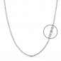 Collier Chaine Or 18 Carats 750/000 Blanc Maille Marine - 45cm