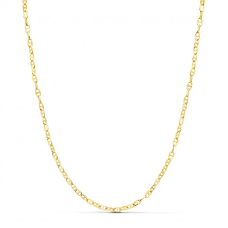 Collier Chaine Or 18 Carats 750/000 Jaune Maille Marine - 45cm