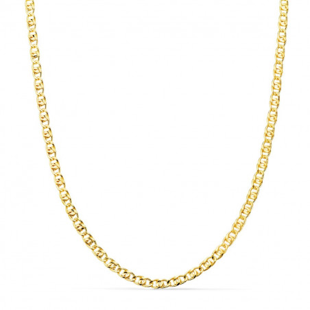 Collier Chaine Or 18 Carats 750/000 Jaune Maille Marine - 50cm