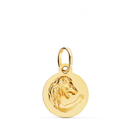 Médaille Or 18 Carats 750/000 - Zodiaque Lion - Chaine Dorée Offerte