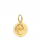 Pendentif Médaille Or 18 Carats 750 - Constellation Zodiaque Lion - Chaine et Gravure Offertes