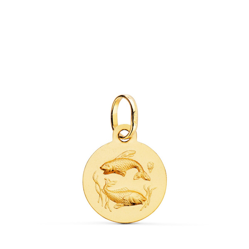 Médaille Or 18 Carats 750/000 - Zodiaque Poisson - Chaine Dorée Offerte