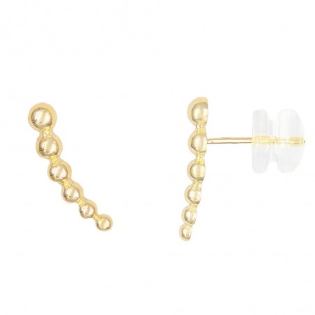 Boucles d'Oreilles Or Jaune Motifs Boules - Femme