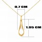 Collier - Pendentif Or Jaune Forme Goutte Serti d'un Zirconium