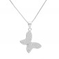 Collier Argent 925/000 Rhodié - Papillon Pavé de Zirconiums