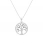 Collier Argent 925/000 Rhodié - Arbre de Vie Serti de Zirconiums