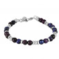 Bracelet Acier et Perles - Homme