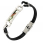 Bracelet Acier et Caoutchouc - Homme