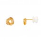 Boucles d'Oreilles Or Jaune - Motif Noeud