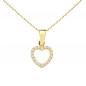 Collier - Pendentif Or 18 Carats 750/000 Jaune - Coeur - Chaine Dorée