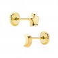 Boucles d'Oreilles  Or 18 Carats 750/000  Jaune - Etoile et Lune