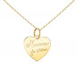 Collier - Pendentif Or Jaune "Maman Je t'aime" - Chaine Dorée - Gravure Offerte