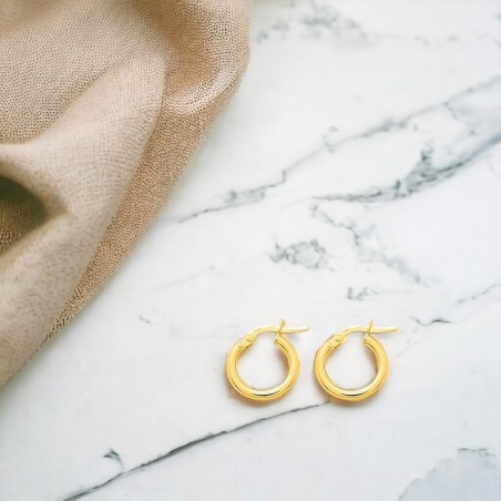 Boucles d'Oreilles Or Jaune - Créoles Femme