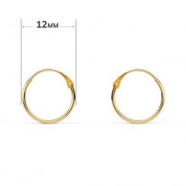 Boucles d'Oreilles Créoles Or 18 Carats 750/000 Jaune