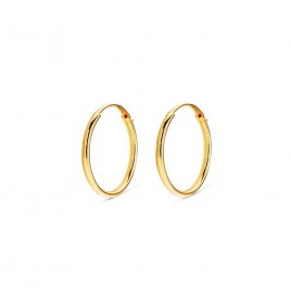 Boucles d'Oreilles Créoles Or 18 Carats 750/000 Jaune