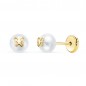 Boucles d'Oreilles Or 18 Carats 750/000 Jaune - Perles de Culture