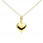 Collier - Pendentif Or 18 Carats 750/000 Jaune - Coeur - Chaine Dorée