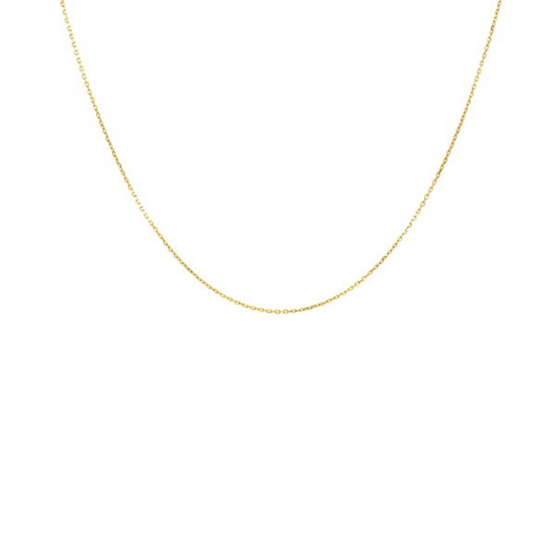 Collier Chaine Or 18 Carats 750/000 Jaune Forçat Diamantée - Femme ou Enfant